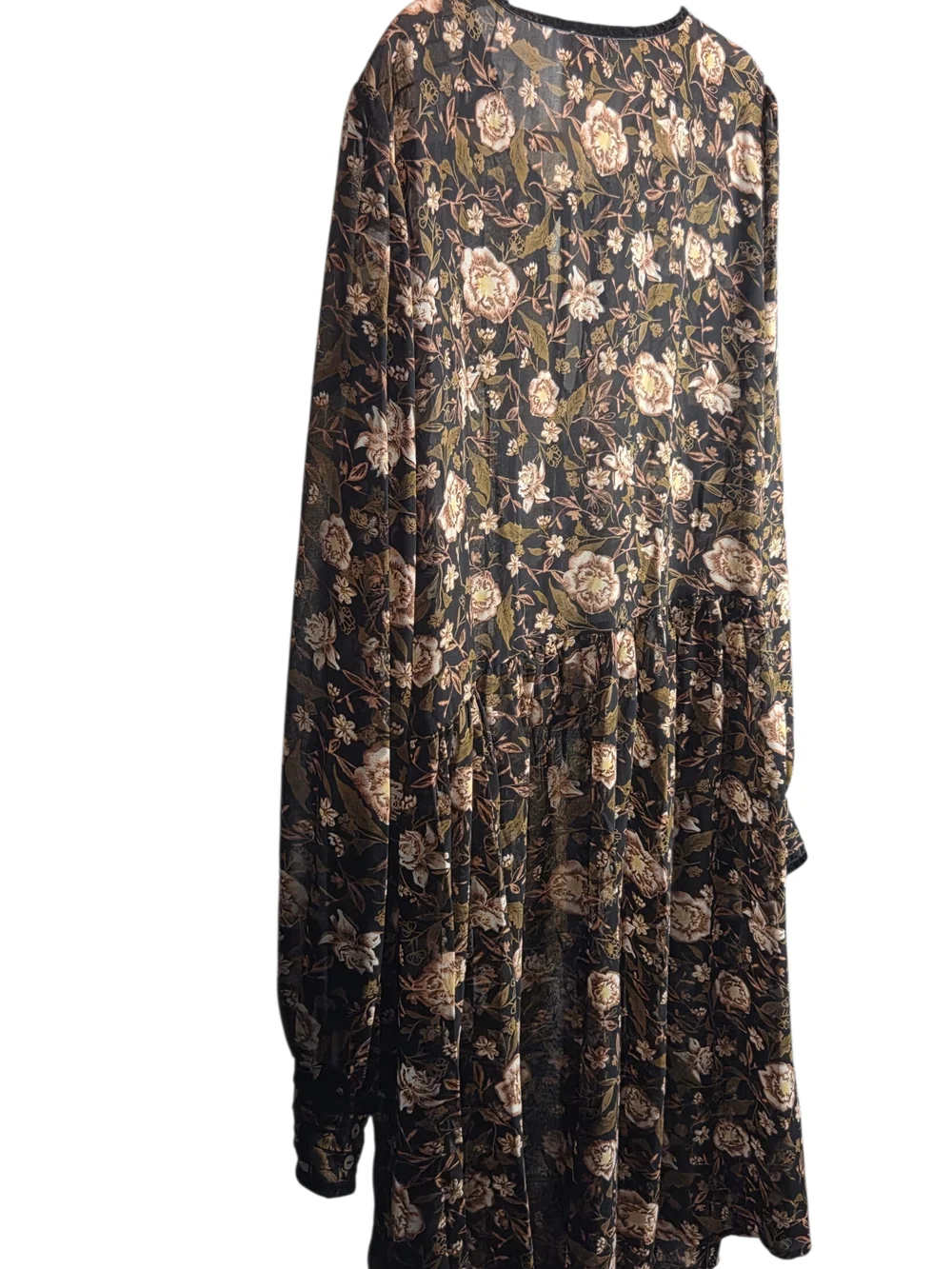 Dex Sheer Floral Long-Sleeve Dress - Picture 4 of 7